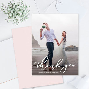 Stylish Calligraphie Script Mariage Photo Merci