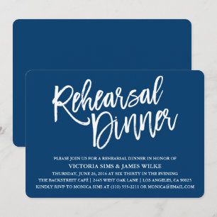 Stylish Calligraphy Rehearer Dîner Invitation