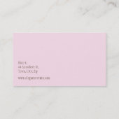 STYLISH CARTE DE VISITE élégant rose (Dos)