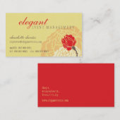STYLISH CARTE DE VISITE élégant rose (Devant / Derrière)