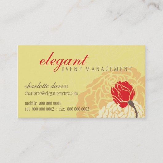 STYLISH CARTE DE VISITE élégant rose (Devant)