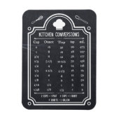 Stylish Chalkboard Kitchen Conversion Chart Magneet (Verticaal)