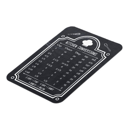 Stylish Chalkboard Kitchen Conversion Chart Magneet (Linkerzijde)