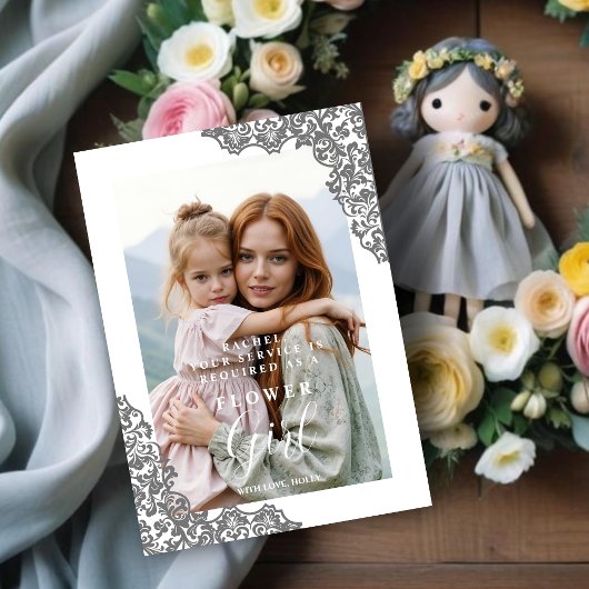 Stylish Cherish Flower Girl Lace Corner Photo