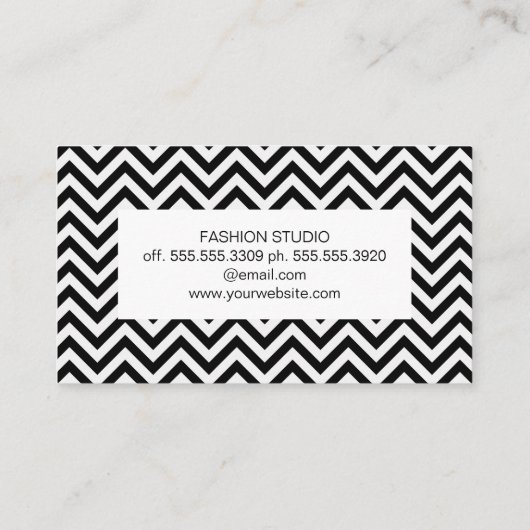 Stylish Chevron Pattern Visitekaartje (Achterkant)