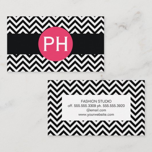 Stylish Chevron Pattern Visitekaartje (Voorkant / Achterkant)