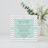 Stylish Chevron Square Wedding Invitation Kaart (Staand voorkant)