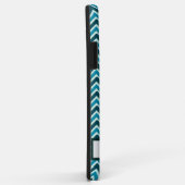 Stylish Chevron Wave Blue, Teal, Green Case-Mate iPhone Case (Achterkant/rechts)