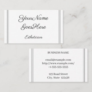 Stylish & Chic Esthetician Business Card Visitekaartje