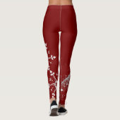Stylish Christmas red leggings . (Dos)