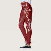 Stylish Christmas red leggings . (Gauche)