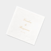 Stylish Classic Script Elegant Wedding Custom Gold (Gauche)