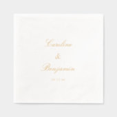 Stylish Classic Script Elegant Wedding Custom Gold (Recto)