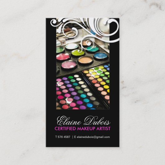 STYLISH & CLASSY MAKEUP ARTIST VISITEKAARTJE (Voorkant)