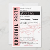 Stylish Cocktail Party Invitation Kaart (Voorkant)