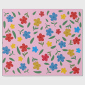 STYLISH COLORFUL FLOWERS PATTERN CADEAUPAPIER (Vlak)