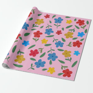 STYLISH COLORFUL FLOWERS PATTERN CADEAUPAPIER