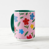 STYLISH COLORFUL FLOWERS PATTERN MOK (Voorkant links)