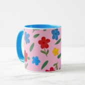 STYLISH COLORFUL FLOWERS PATTERN MOK (Voorkant links)