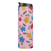 STYLISH COLORFUL FLOWERS PATTERN THERMOSBEKER (Geroteerd rechts)