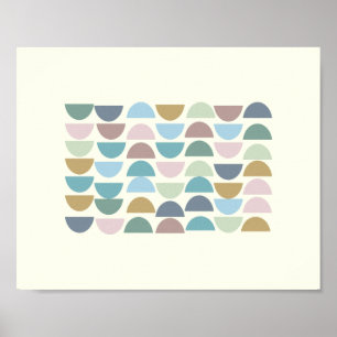 Stylish Colorful Modern Geometric Wall Art Poster