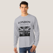 Stylish Cool Black Grey London Union Jack T-shirt (Voorkant volledig)