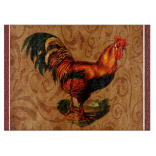 Stylish Country Rooster Kitchen Snijplank