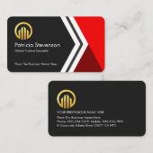 Stylish Creative Arrows Business Owner Visitekaartje (Voorkant / Achterkant)