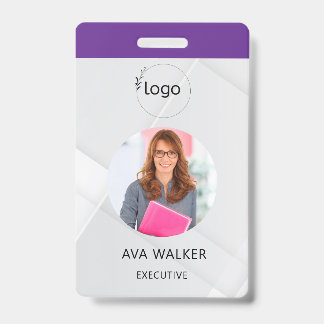 Stylish Custom Company Employee Photo Badge