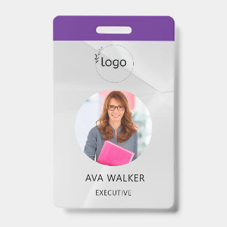 Stylish Custom Company Employee Photo Badge