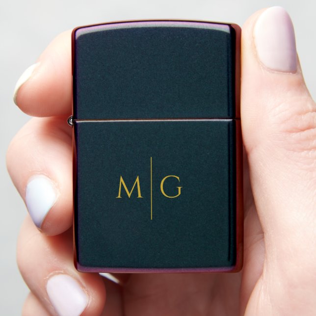 Stylish Custom Initial Zippo Lighter Gift Idea (In Hand)