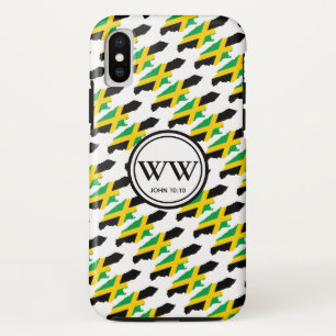 Stylish Custom JAMAICA Monogram iPhone XS Hoesje
