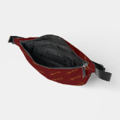 Stylish Custom Text Pattern Modern Maroon Heuptasje (Open)