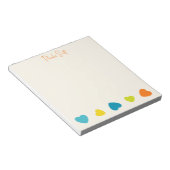 Stylish Cute Trendy Girly Simple Hearts Notepad Notitieblok (Schuin)