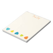 Stylish Cute Trendy Girly Simple Hearts Notepad Notitieblok (Gedraaid)