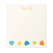 Stylish Cute Trendy Girly Simple Hearts Notepad Notitieblok (Voorkant)
