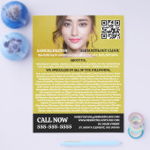 Stylish Dermatologist, Dermatology Clinic, QR Code Flyer (Enkel)