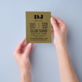 Stylish DJ, Club Event Adverteren Flyer (Hand)