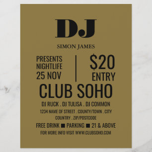 Stylish DJ, Club Event Adverteren Flyer