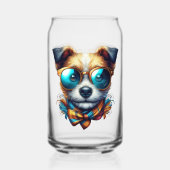 Stylish Dog With Glasses Colorful Modern Pet Art (Verso)