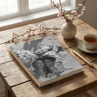 Stylish elegant  typography Black and White photo Planner