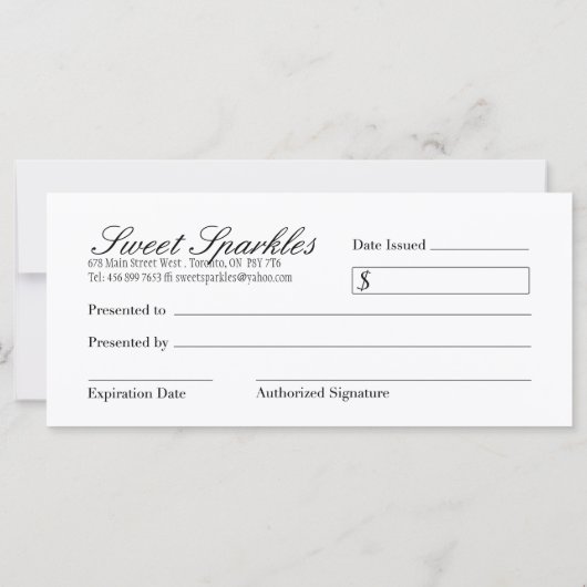 STYLISH EN BOLD GIFT-CERTIFICAAT (Achterkant)