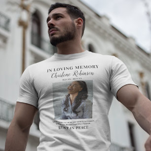 Stylish En Mémoire   T-Shirt Mémorial Photo