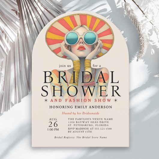 Stylish Fashion Show Bridal Shower Invitation
