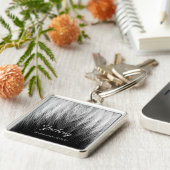 Stylish Feathers Monogrammed Sleutelhanger (Zijkant)