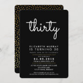 STYLISH fête de 30e anniversaire TRENTE INVITATION (Devant / Derrière)