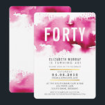 STYLISH fête de 40e anniversaire INVITATION aquare<br><div class="desc">Un design d'invitation tendance pour votre anniversaire pour n'importe quel âge - contactez-moi pour changer le type de parties scintillant pour vous! CONSEIL :: 1. Pour modifier/déplacer des graphiques et des polices et ajouter du texte - cliquez sur le bouton "customiser". - - - - - - - - -...</div>
