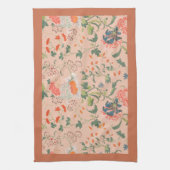 Stylish Floral Greenery Terracotta Theedoek (Verticaal)