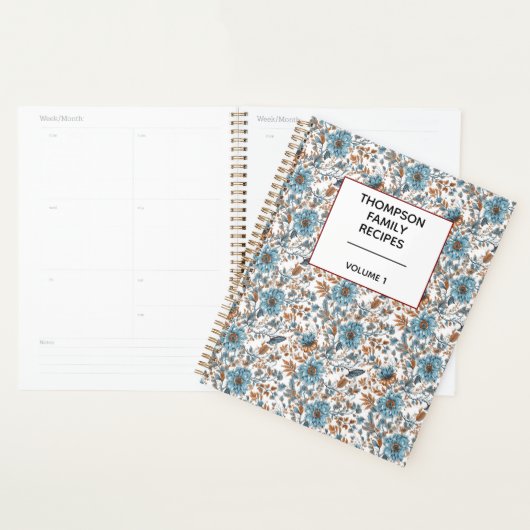 Stylish Floral Neutrals Personalized Recipe (Devant avec enveloppe)