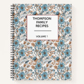 Stylish Floral Neutrals Personalized Recipe Notitieboek (Voorkant)